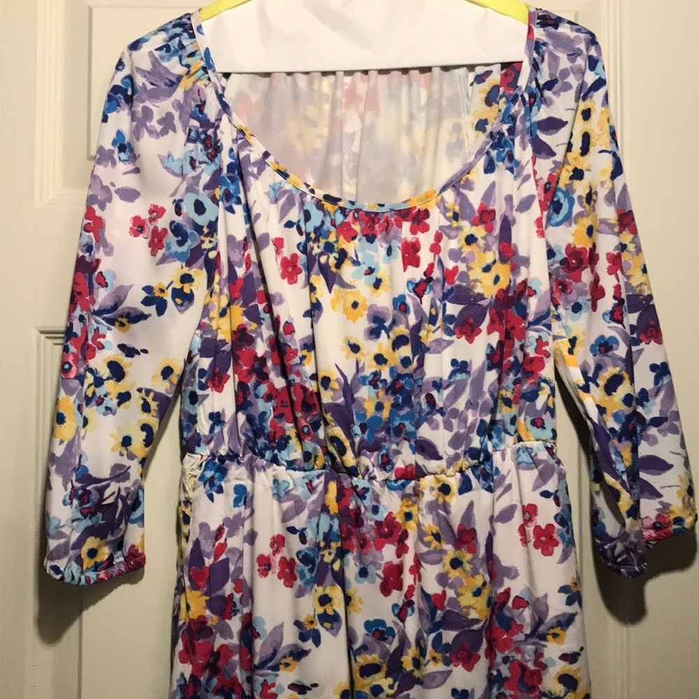 Floral blouse dress